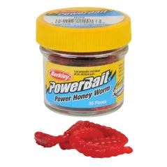 Viermi Artificiali Berkley Powerbait Honey Worms, 2.5cm, 55buc/flacon, Rosu