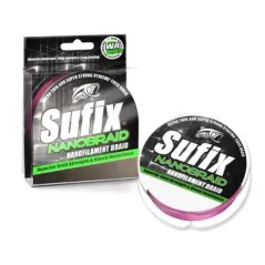 Fir Textil Sufix Nano Braid, Roz, 135m