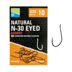 Carlige Preston Natural N-30 Eyed,15buc/plic