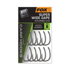 Carlige Fox Super Wide Gape Inturned Eye, 10 buc/plic