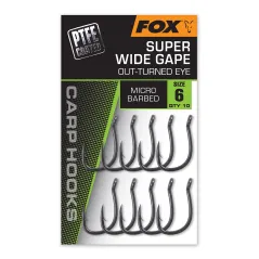Carlige Fox Super Wide Gape Outturned Eye Micro Barbed 10buc/plic