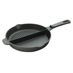 Tigaie fonta Cattara, 25cm, doua compartimente, neteda si grill