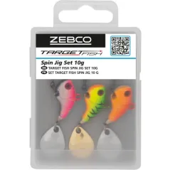 Spinnertail Zebco Target Fish Spin Jig Set, 10g, 3buc/cutie