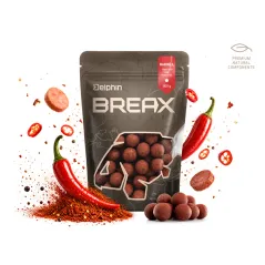 Boilies Delphin BreaX-HotHELL,Robin Red-Chilli-Frankfurter, 300g