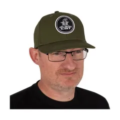 Sapca Black Cat Green Flat Peak Cap, Verde