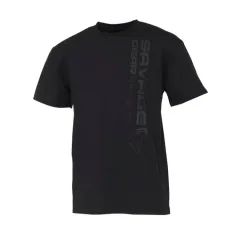 Tricou Savage Gear Vertical Logo Tee, Black