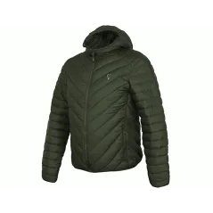 Geaca cu Gluga Fox Quilted Jacket, Green/Silver