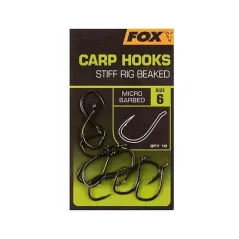 Carlige FOX Stiff Rig Beaked, 10buc/plic
