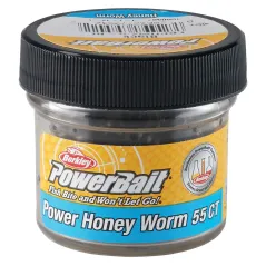 Naluca Viermi Artificiali Berkley PowerBait Power Honey Worm Spring Green, Garlic Flavour, 60g, 25buc/borcan