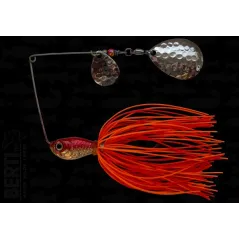 Bertilure Spinnerbait Colorado Nr.2 Colorado Deep Cup 14g Skirt Siliconic Orange - Rosu