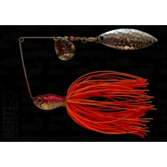 Bertilure Spinnerbait Colorado Nr.2 Salcie Nr.2 14g Skirt Siliconic Orange - Rosu
