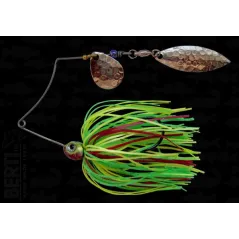 Bertilure Spinnerbait Shallow Killer Colorado-Salcie 7g Skirt Siliconic Fire Tiger