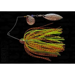 Bertilure Spinnerbait Shallow Killer Colorado Nr.1 Salcie Nr.2 7g Skirt Siliconic Orange/Negru - Chartreuse