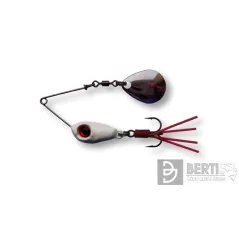 Micro Spinnerbait Berti cu Ancora, Paleta Colorado, Alb, 3.5g