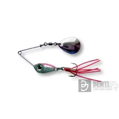 Micro Spinnerbait Berti cu Ancora, Paleta Colorado, Alb Roz, 3.5g