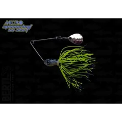 Micro Spinnerbait Berti cu Skirt Colorado, Negru Chartreuse, 3.5g