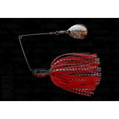 Bertilure Spinnerbait Colorado Deep Cup 11gr Skirt Siliconic Alb/Negru-Rosu