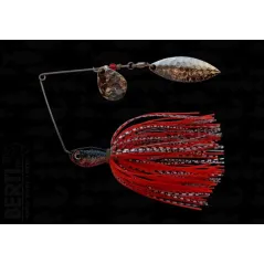 Bertilure Spinnerbait Colorado nr.2 Salcie nr.2 11gr Skirt Siliconic Alb/Negru-Rosu