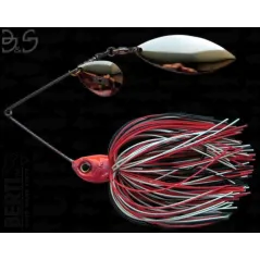 Spinnerbait Berti Gigant Big&Strong Colorado Salcie, Alb/Negru/Rosu, 17g