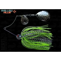 Spinnerbait Berti Shallow Killer Colorado Colorado, Alb/Negru/Chartreuse, 11g