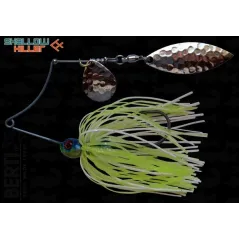 Spinnerbait Berti Shallow Killer Colorado Salcie, Alb/Chartreuse, 11g