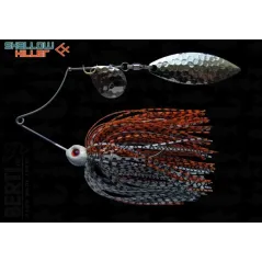 Spinnerbait Berti Shallow Killer Colorado Salcie, Alb/Negru-Portocaliu/Negru, 7g