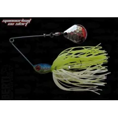 Spinnerbait Bertilure Paleta Colorado Skirt White-Chartreuse 7g