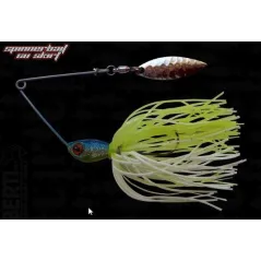 Spinnerbait Bertilure Paleta Salcie Skirt White-Chartreuse 7g