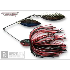 Spinnerbait cu Skirt Berti Salcie Salcie, Rosu/Negru, 14g