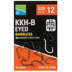 Carlige Preston KKH-B Eyed Barbless, 10buc/plic
