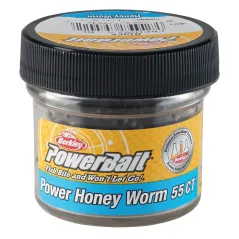 Naluca Berkley PowerBait Power Honey Worm Black, 60g, 25buc/borcan