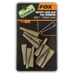 Conuri FOX Edges Safety Lead Clip Tail Rubbers Nr.7, 10buc/plic CAC478