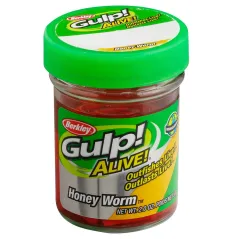Viermi Artificiali Berkley Gulp Alive Honey Worms 2.5cm, 57g, Rosu