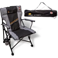Scaun Pescuit Pliant Zebco Pro Staff Supreme cu Suport pentru Brate, 42x54x65cm