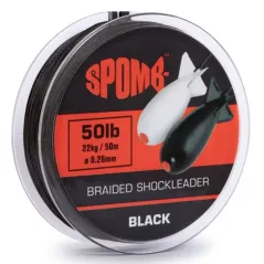 Fir Textil Inaintas Spomb Braided Shockleader, Black, 0.26mm, 22kg, 50m