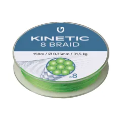 Fir Textil Kinetic 8 Braid, Fluo Green, 150m