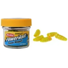 Viermi Artificiali Berkley PowerBait Maggot, Culoare Galben