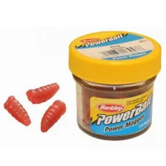 Viermi Artificiali Berkley PowerBait Maggot, Culoare Rosu