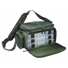 Geanta Mitchell MX Camo Stacker Bag M + 3 Cutii, Green Camo, 42x34x20cm