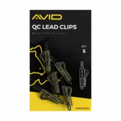 Clips + Vartej Rapid pentru Plumb Pierdut Avid Carp QC Lead Clips, 5buc/plic