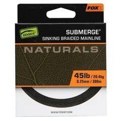Fir Textil Fox Submerge Naturals Braid, Green, 300m, 0.25mm, 45lb/20.4kg