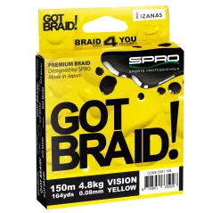 Fir Textil Spro Got Braid, Galben, 150m