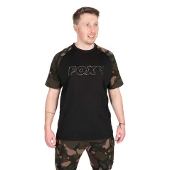 Tricou Fox Black/Camo Outline T-Shirt