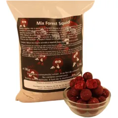 Mix de Boilies Dudi Bait Forest Squid + Parte Lichida, 5kg