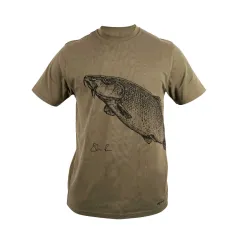 Tricou Pescar Korum Classic Barbel T-Shirt, Brown Olive