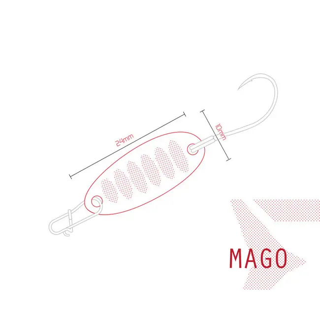 Lingurita Oscilanta Delphin MAGO, 2.4cm, 2g,Culoare WAMP