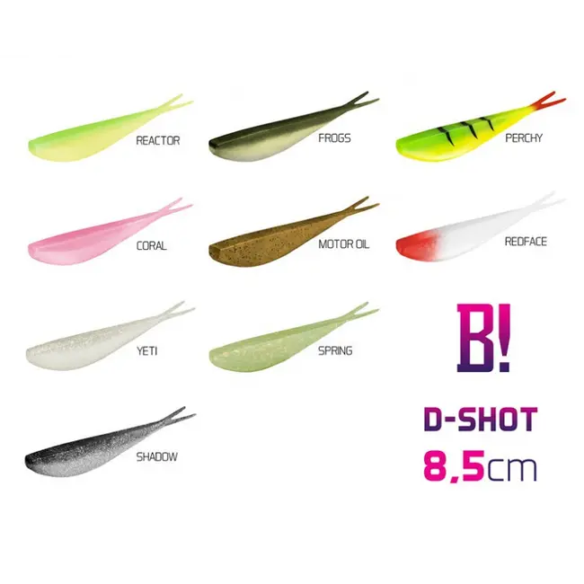Shad Delphin Bomb D-Shot, 10.5cm, 5buc/plic, Culoare Redface