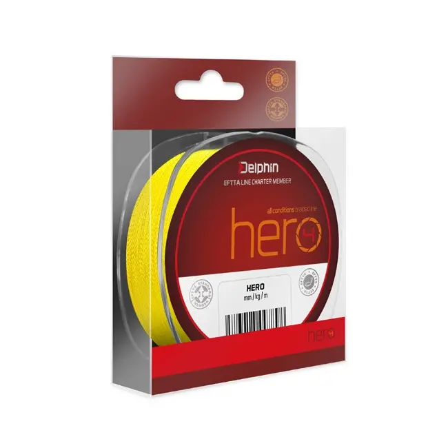 Fir Textil Delphin HERO 4, Galben Fluo, 300m