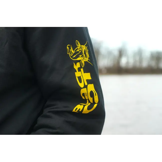 Hanorac cu Fermoar pentru Pescarii de Somn Black Zip Hoody– Black Cat