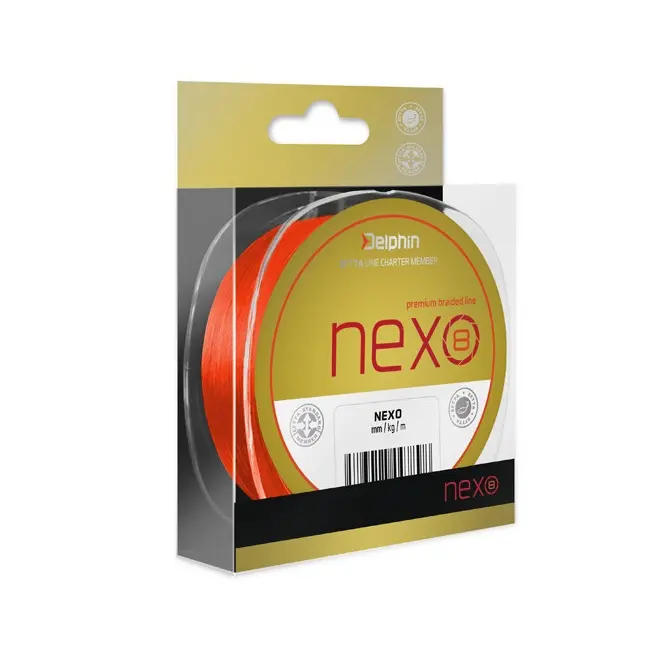Fir Textil Delphin Nexo 8 Premium Braid Line, Fluo Orange, 130m